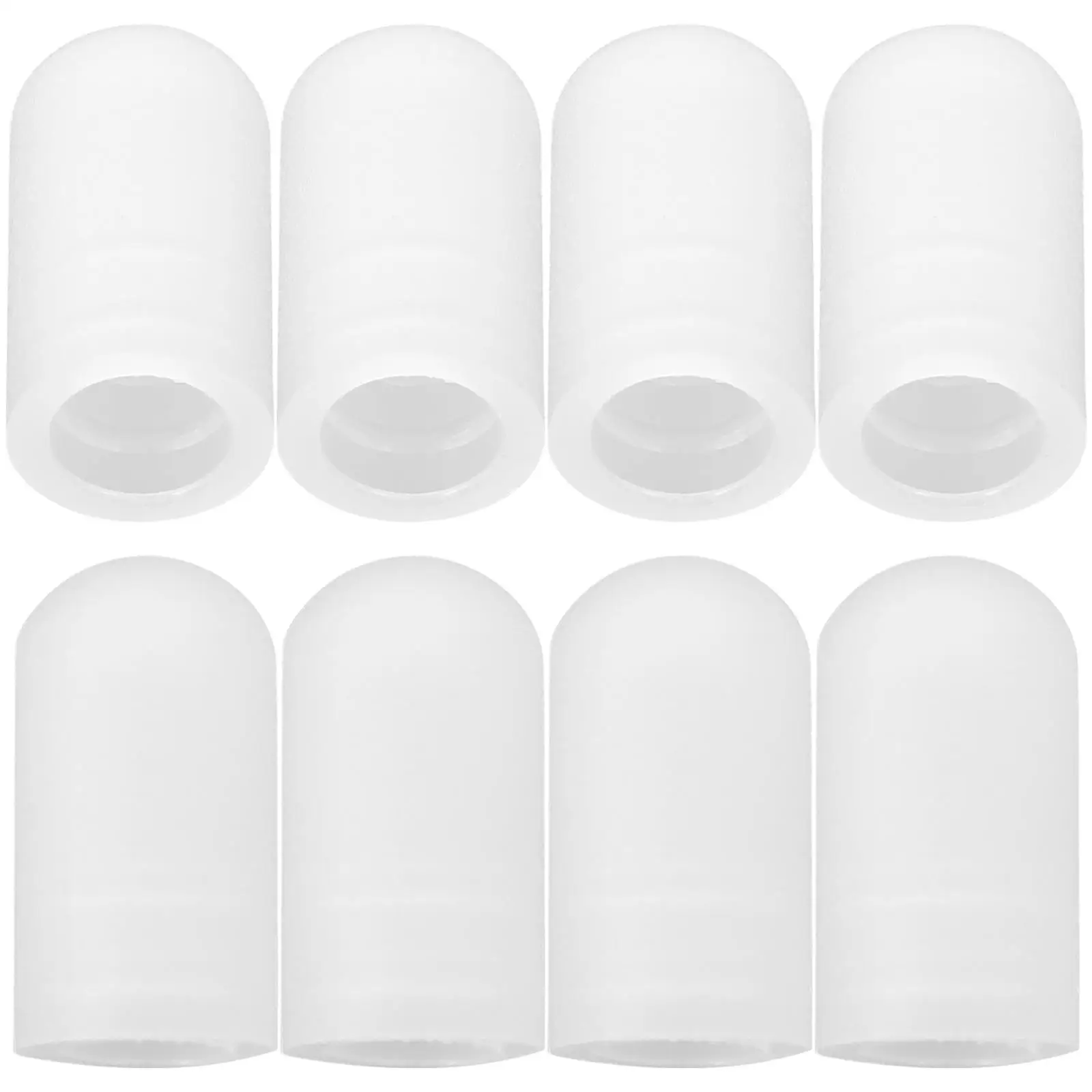 

10 Pcs Rubber Sleeve Drum Stick Head Protective Cover Silicone Accessories (white) Pack Drumsticks Caps Silica Gel