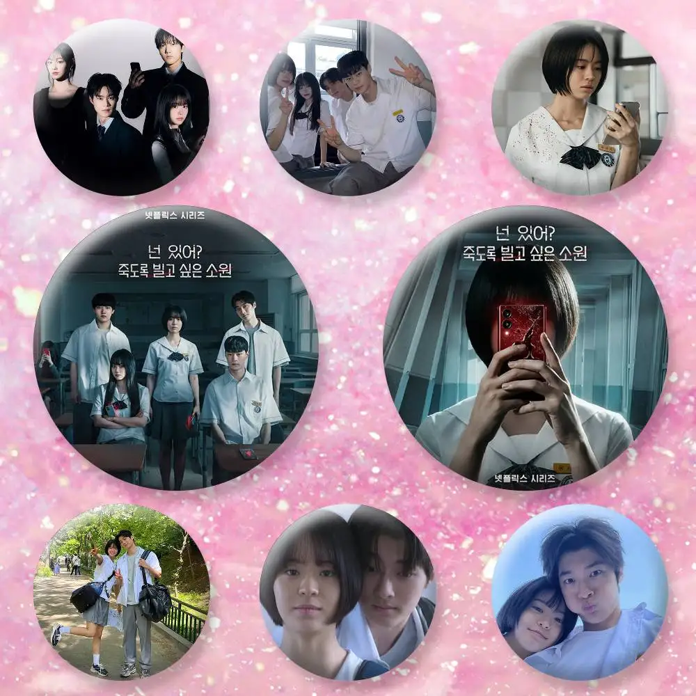 Kdrama if wishes could kill Badges Creative Tinplate Button PinsBrooch Badge Clothes Backpack