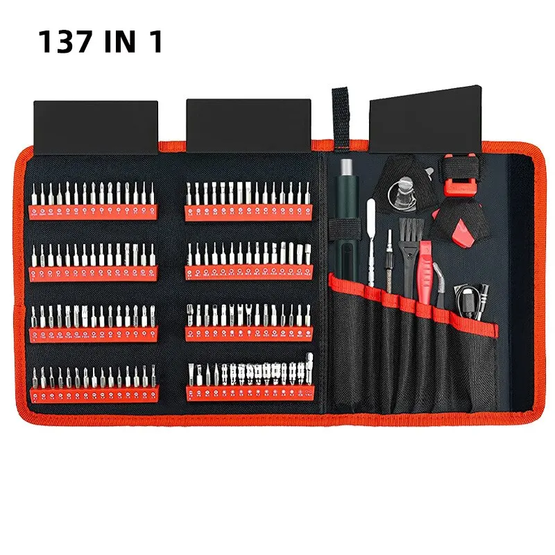 142 in 1 137 In1 Cloth Bag Electric Screwdriver Set Apple Laptop Disassembly and Maintenance Tool Routine Maintenance 1Set