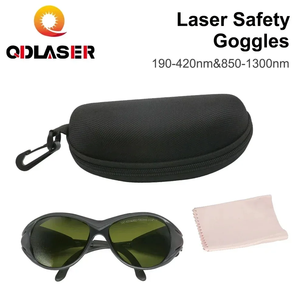 QDLASER 1064nm Laser Safety Goggles OD6+ CE Certified Protective Eyewear for Fiber Laser 190-420nm&850-1300nm Protection Style A