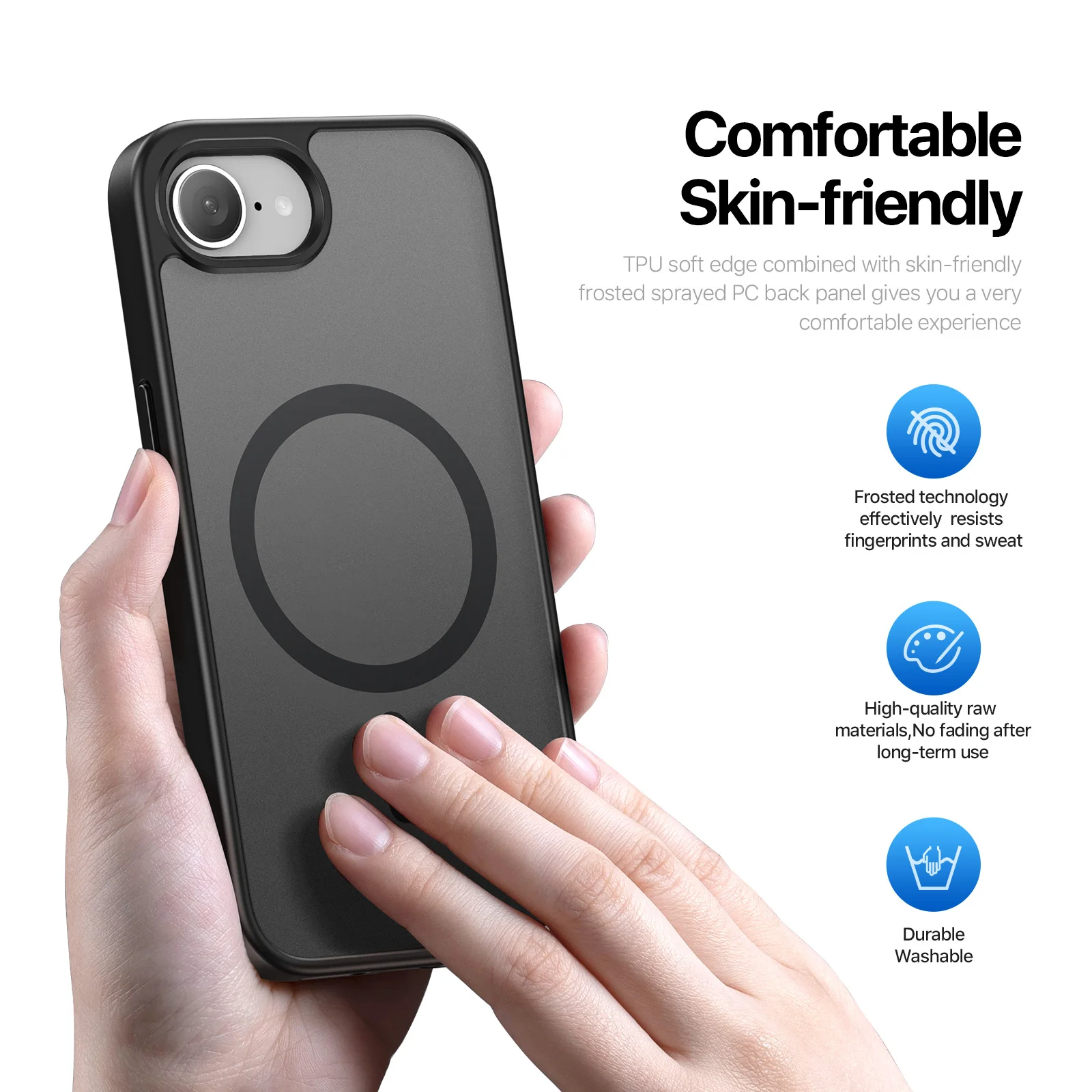 Dux Ducis for iPhone 16 Pro Max iPhone 16 Plus iphone 16e 17e Multi-color Back Cover with MagSafe Anti-Fingerprint Phone Case