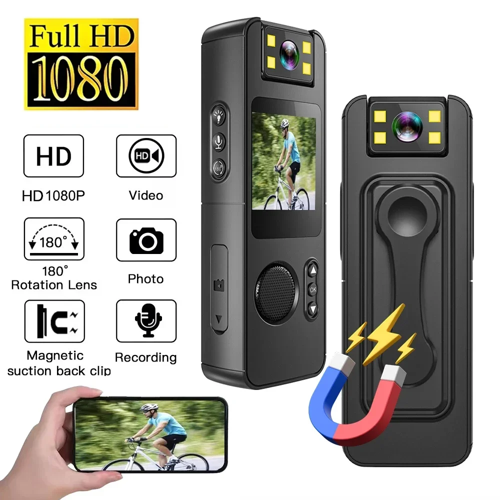 HD 1080P Mini Camera WiFi Portable Small Digital Video Recorder Police BodyCam Infrared Night Vision Miniature Camcorder