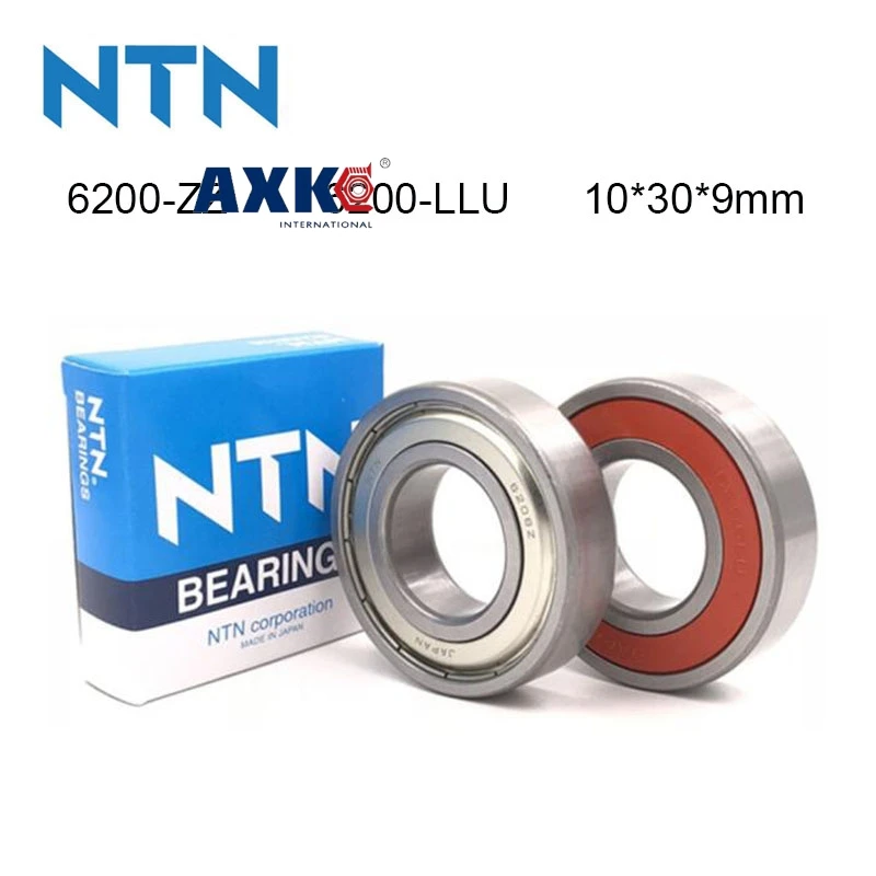 NTN Bearing 6200ZZ 6200LLU ABEC-9 Ball Bearing 10x30x9mm High Speed Deep Groove 6200 Ball Bearing 6200