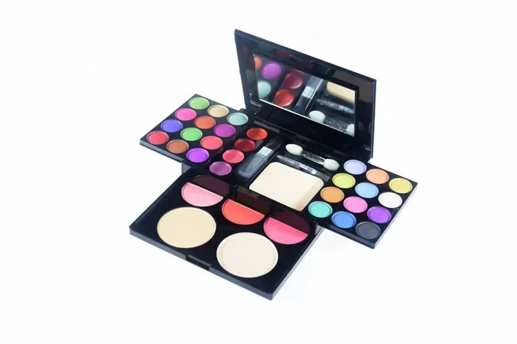 Neues Make-up-Geschenkset für Frauen, komplettes Kit, All-in-One-Box, Gesichtspuder, Lidschatten-Palette, Lippenstift, Make-up-Pinsel, Textmarker, Bronzer