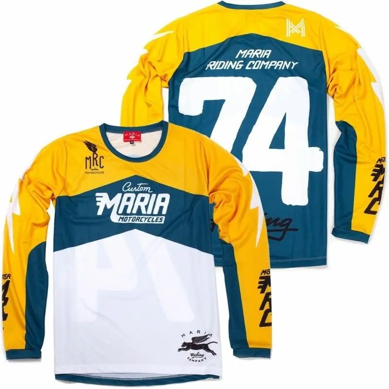 New Racing Team Motocross Jersey Long Sleeve Downhill MTB Ciclismo Motorcycle Cycling Clothing BMX T-Shirt Bicycle Off-road