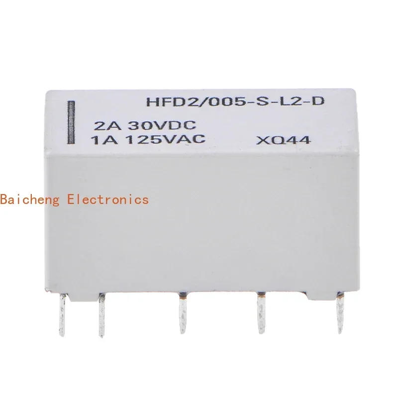 1PCS 12V Coil Bistable Latching Relay DPDT 30VDC 2A 1A 125VAC HFD2/005-S-L2-D Realy