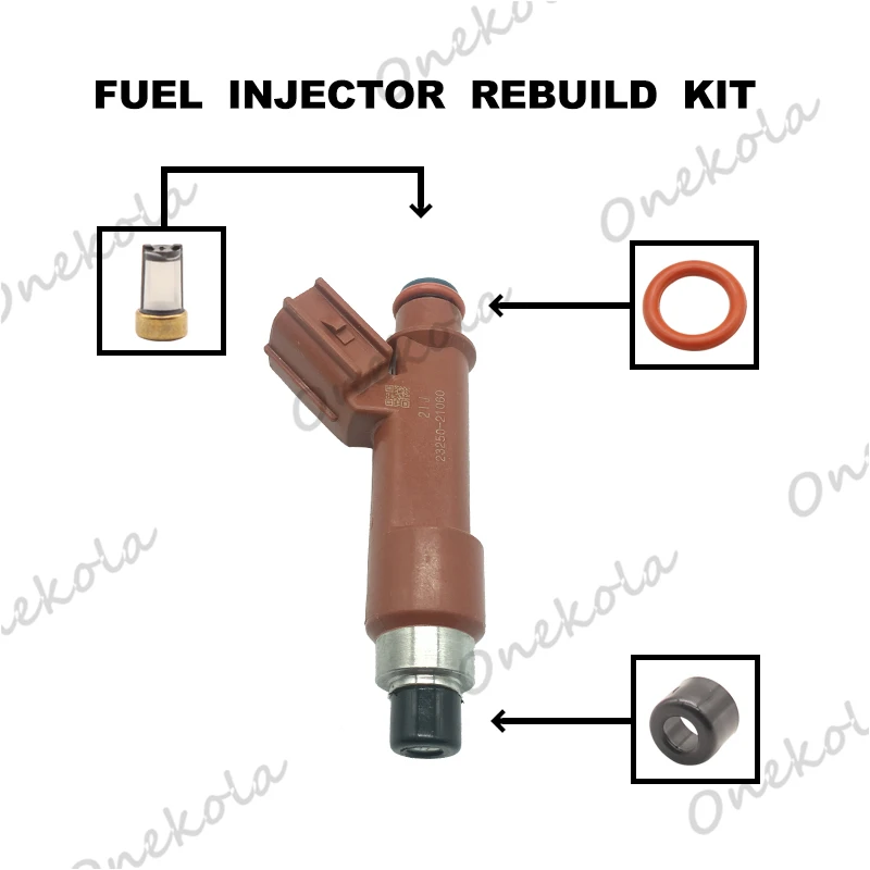 Fuel Injector repair kit Orings Filters for 23250-21060 Toyota YARIS NCP90 NCP92 2NZFE 1.3L L4