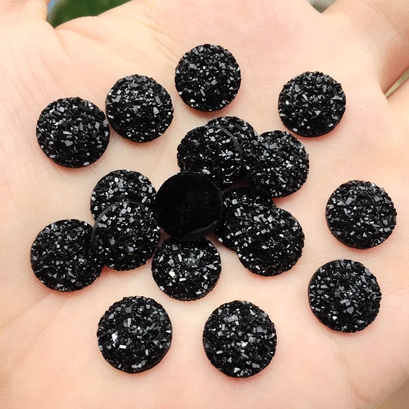 12mm New Arrival 80pcs/Lot Flatback Resin Round Stone Beads,Flatback Resin Rhinestone -E131