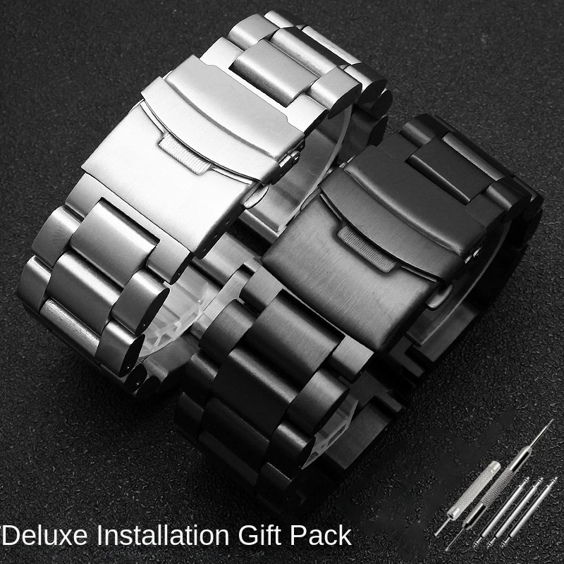 Thickened steel strap for Panerai PAM441 111 Diesel Luminous solid stainless steel watchband men\'s strap bracelet 22mm 24mm 26mm