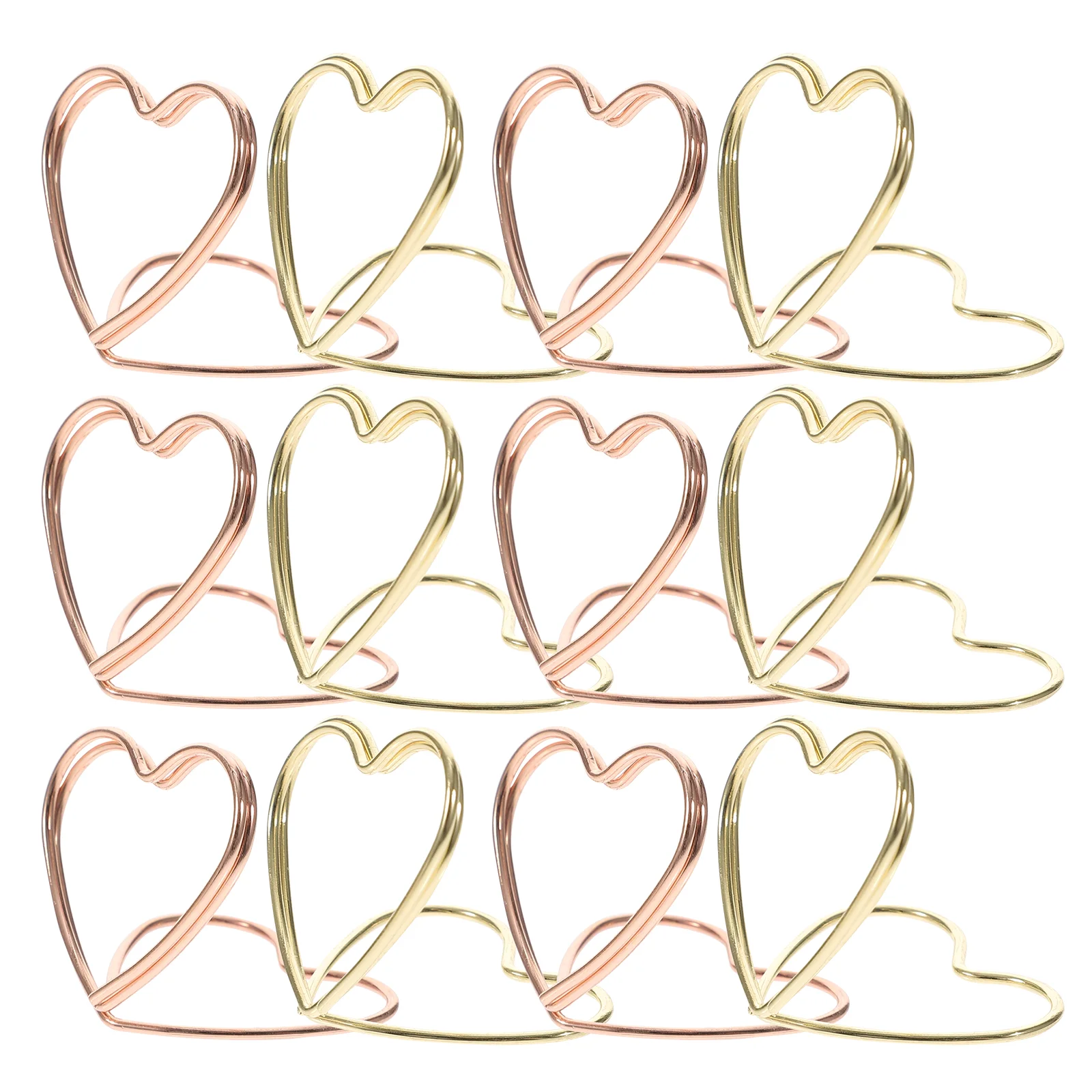 24 Pcs Folders Shaped Paper Clip Delicate Clips Multipurpose Document Fixing Students Desk Accessories Heart Practical Office