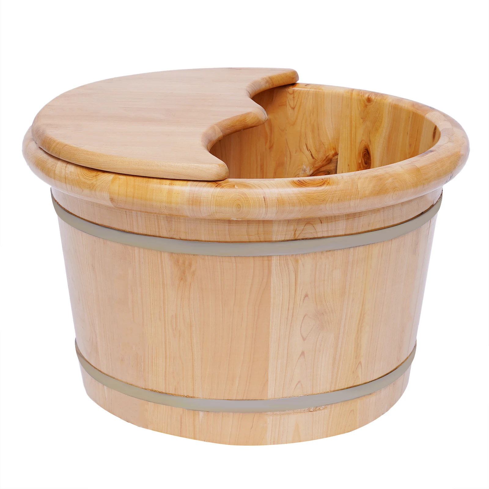 Wood Bath Basin Massage Barrel Health and Beauty Feet Relax Spa Bucket Kit Good Heat Preservation for Office Workers, Seniors