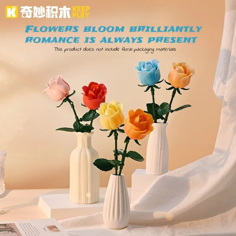 

Конструктор Keeppley «Букет Вечной Розы»: Декоративная Модель, Игрушка, Подарок, Сборная Модель из Блоков, Подарок на День Рождения