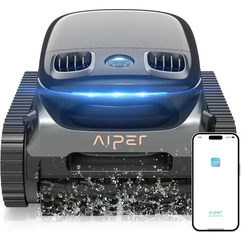 

Cordless Pool Cleaner, 2024 Automatic Robotic Pool Vacuum with Waterline Cleaning, Smart Navigation, 180-Minute Runtime,