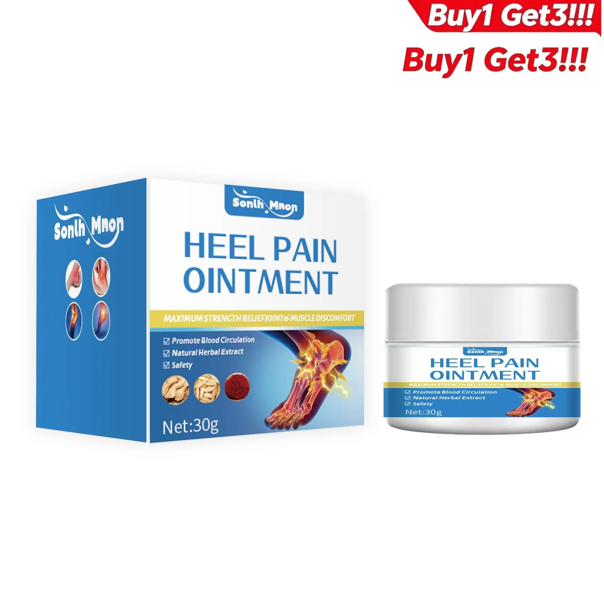 

Buy 1 Get 3 Nourishing Foot Care Cream Mild Heel Massage & Moisturizing