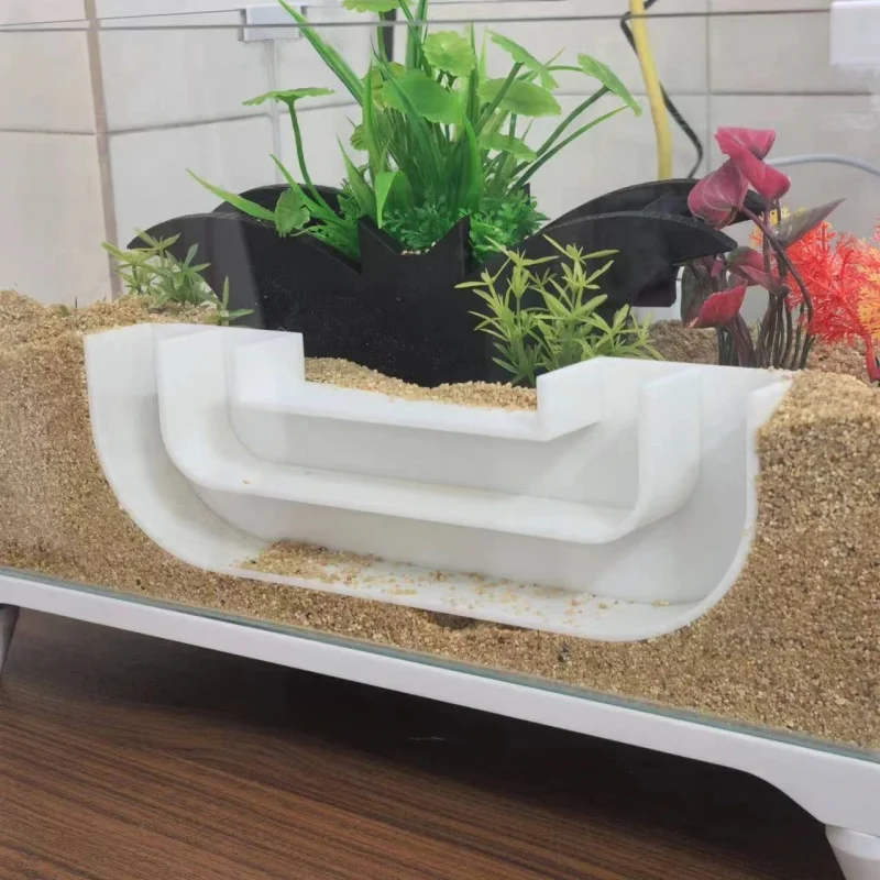 كهف حوض أسماك الزينة تحت الأرض ، نفق مزدوج ، تربية الحيوانات الأليفة المائية ، تزيين الألعاب والراحة