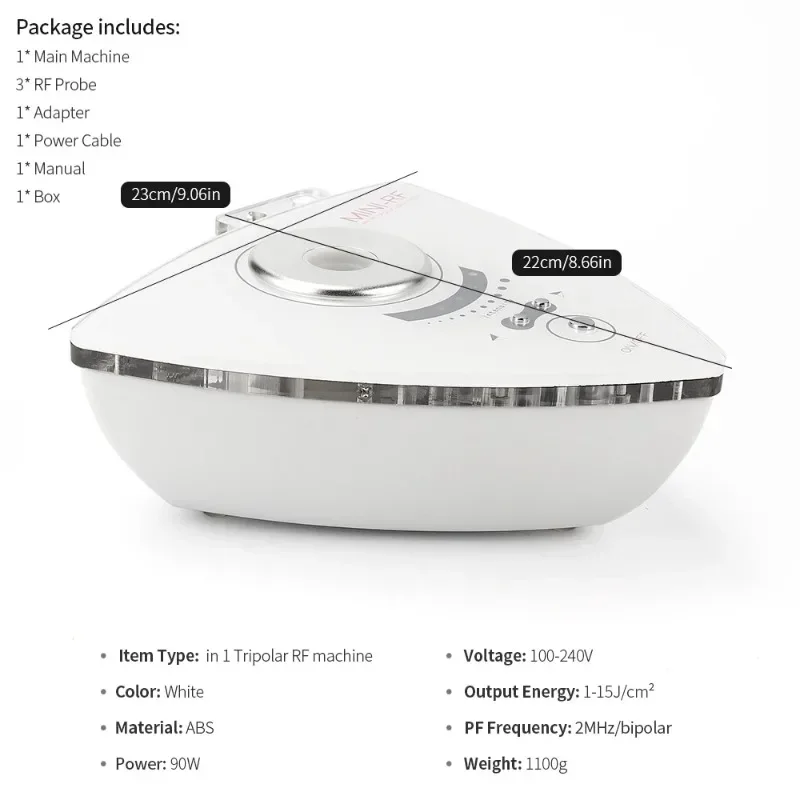 Tripolaire Huid Lifting Machine Verwijderen Oog Hals Rimpel Dubbele Kin Gezicht Lifting Draai Huid 3 in 1 Schoonheid Apparaat Lichaam Afslanken