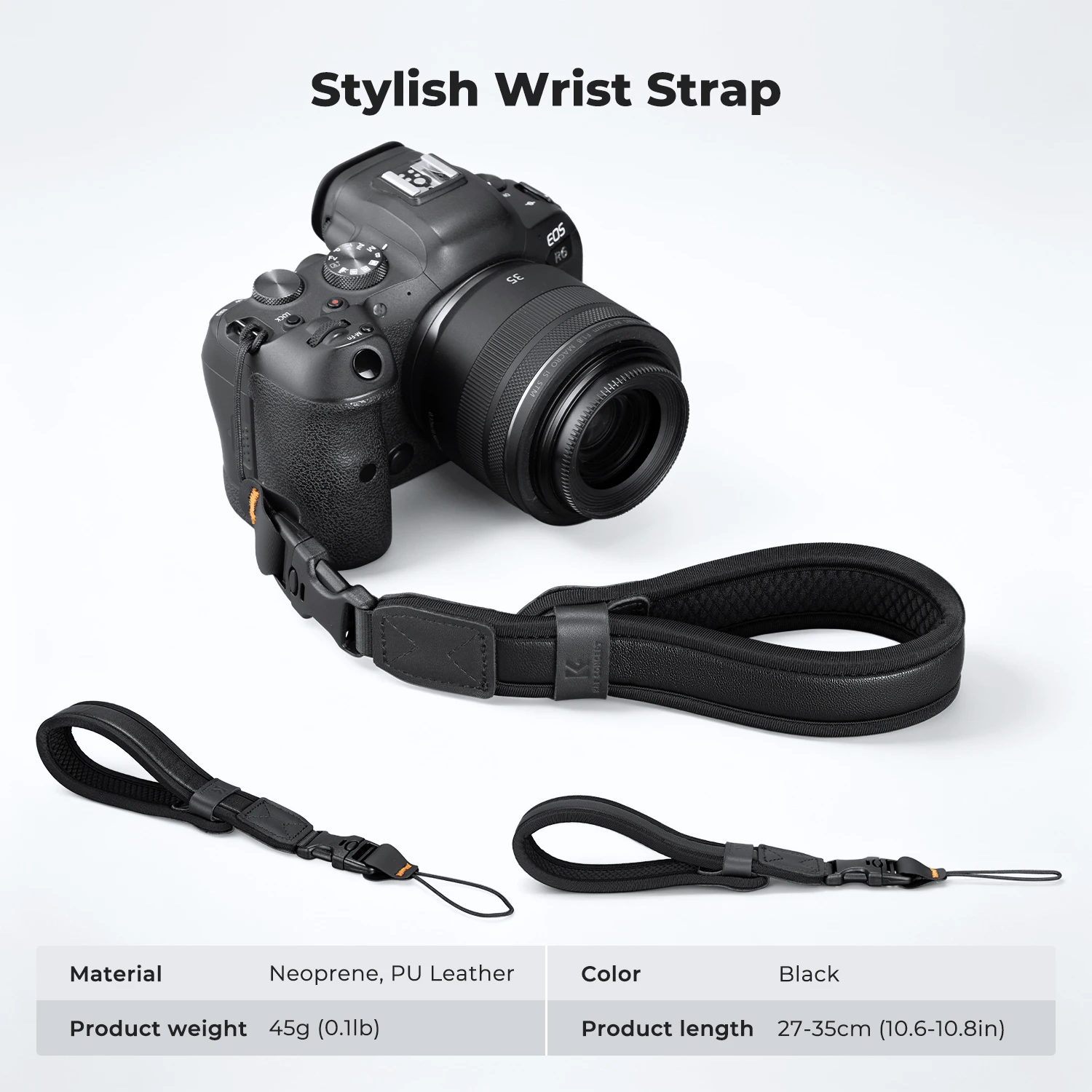 K&F CONCEPT Camera Wrist Strap Nylon Leather Photographer Camera Hand Strap For Sony Canon Nikon Fuji DSLR SLR Mirrorless Camera