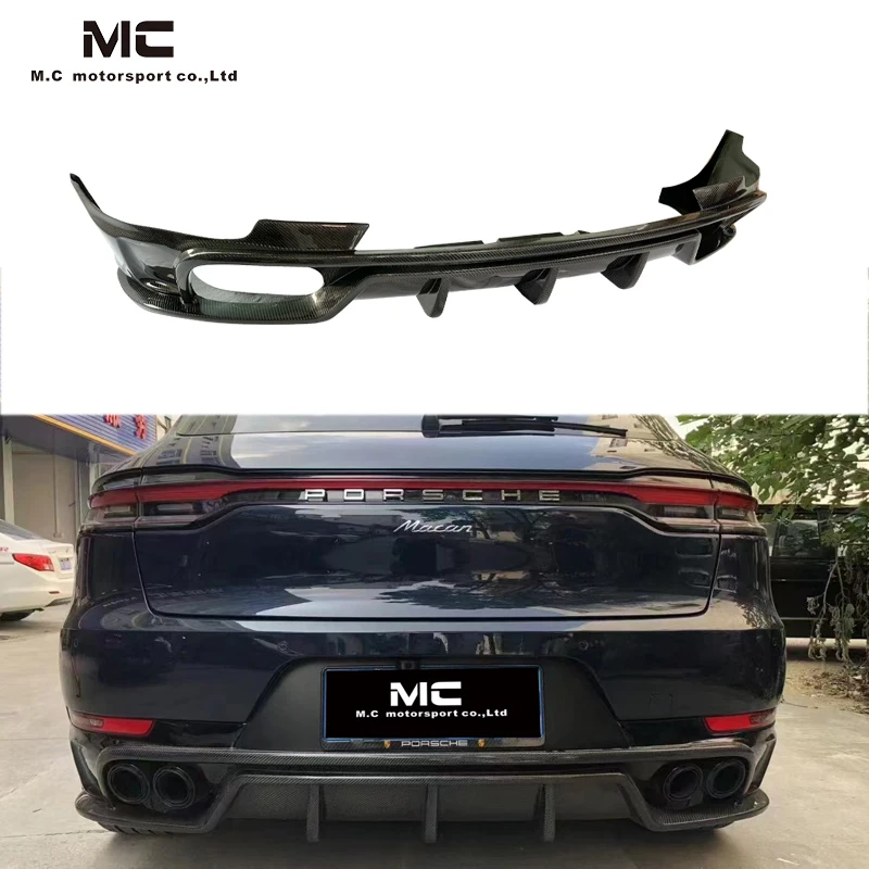 

For Porsche Macan 95B Carbon Fiber Rear Bumper Rear Diffuser Lip