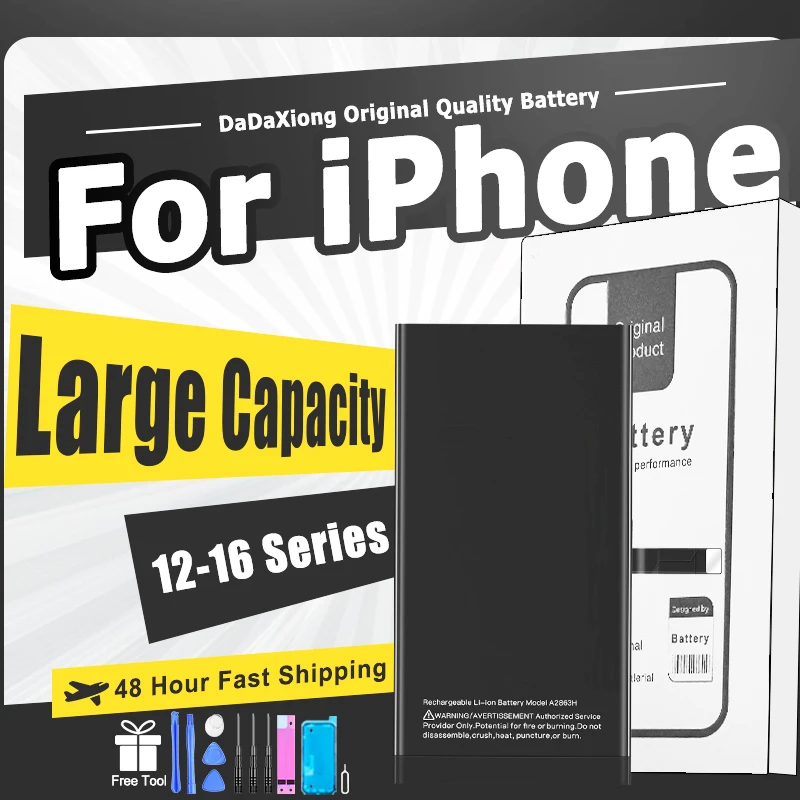 DaDaXiong Real High Capacity Battery For iPhone 12 13 14 15 