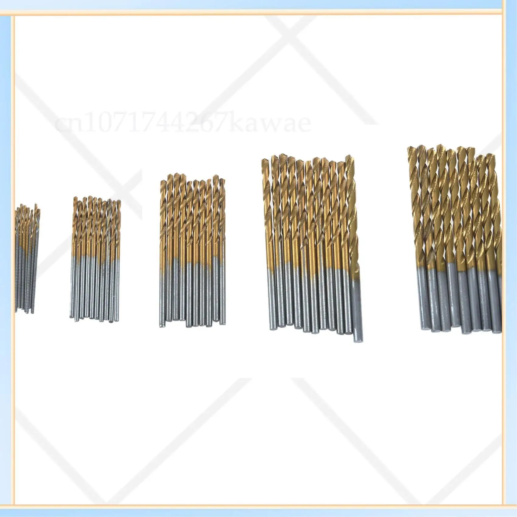 

-A16I 50 Pcs Titanium Coated High Speed Steel Drill Bit Set Tool 1/1.5/2/2.5/3Mm