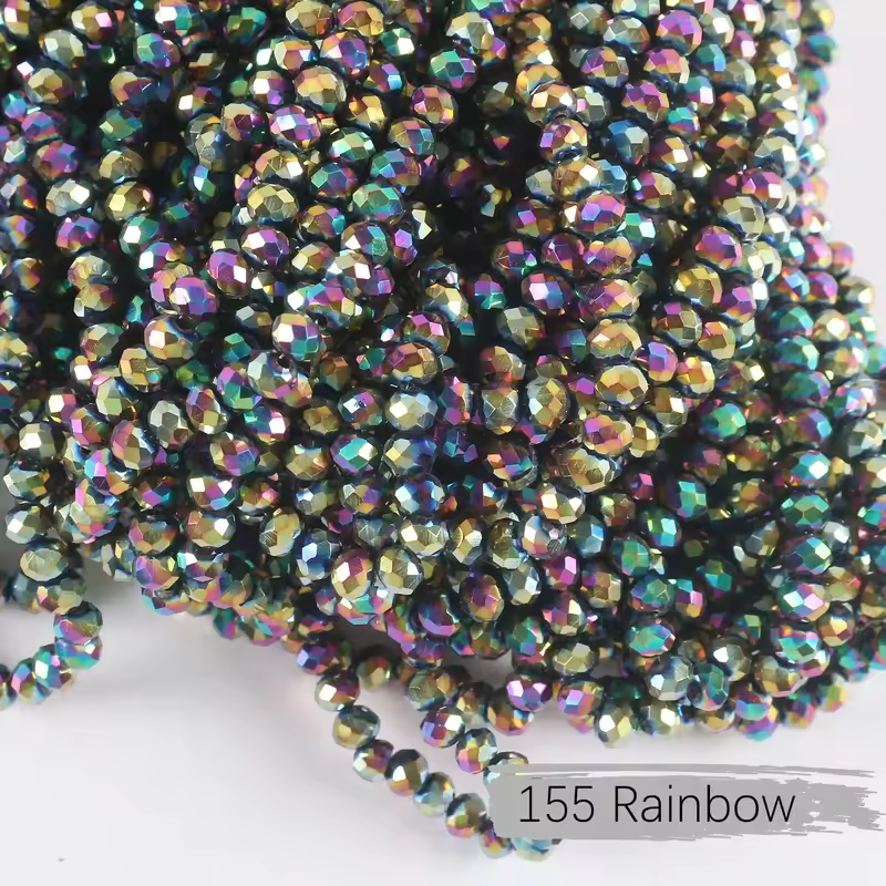 2mm 4mm 6mm 8mm Rondelle Austria Crystal Beads Faceted Glass Beads Loose Spacer Beads for DIY Bracelet Garment Making - Image 41