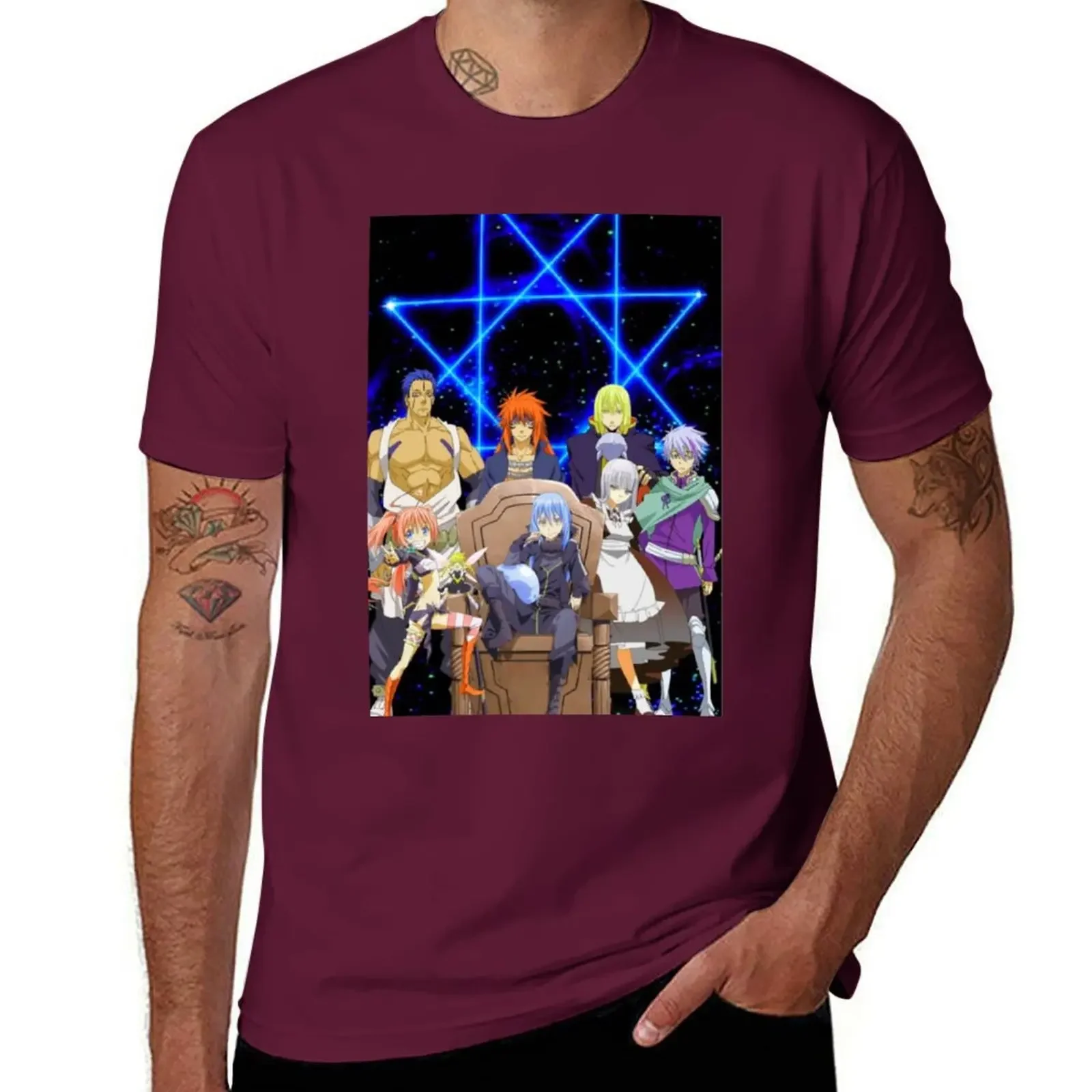 oversized Aesthetic clothing black t-shirts for men That Time I Got Reincarnated as a Slime T-Shirt printing t-shirt 2024