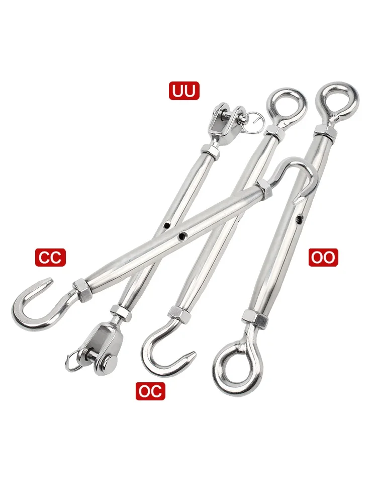 Weiyi M5-M20 SUS304 Edelstahl Haken & Ösen UU OC OO CC Geschlossener Typ Kettenverstellgerät Drahtseil-Spannvorrichtung – Detail 2