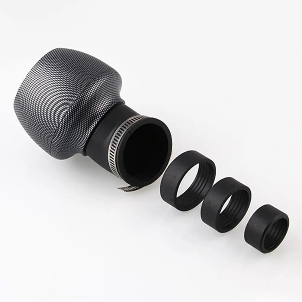 

28-48mm Motorcycle Air Filter Cleaner Carbon Fiber Improved Airflow Motorcycle Air Purifier Black Universal Intake Filter