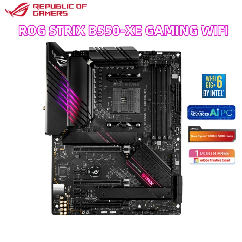 New ROG STRIX B550-XE GAMING WIFI Motherboard DDR4 128GB AM4 AMD B550 ATX support 5800X3D 5500 5700G 5600 4600G Processors