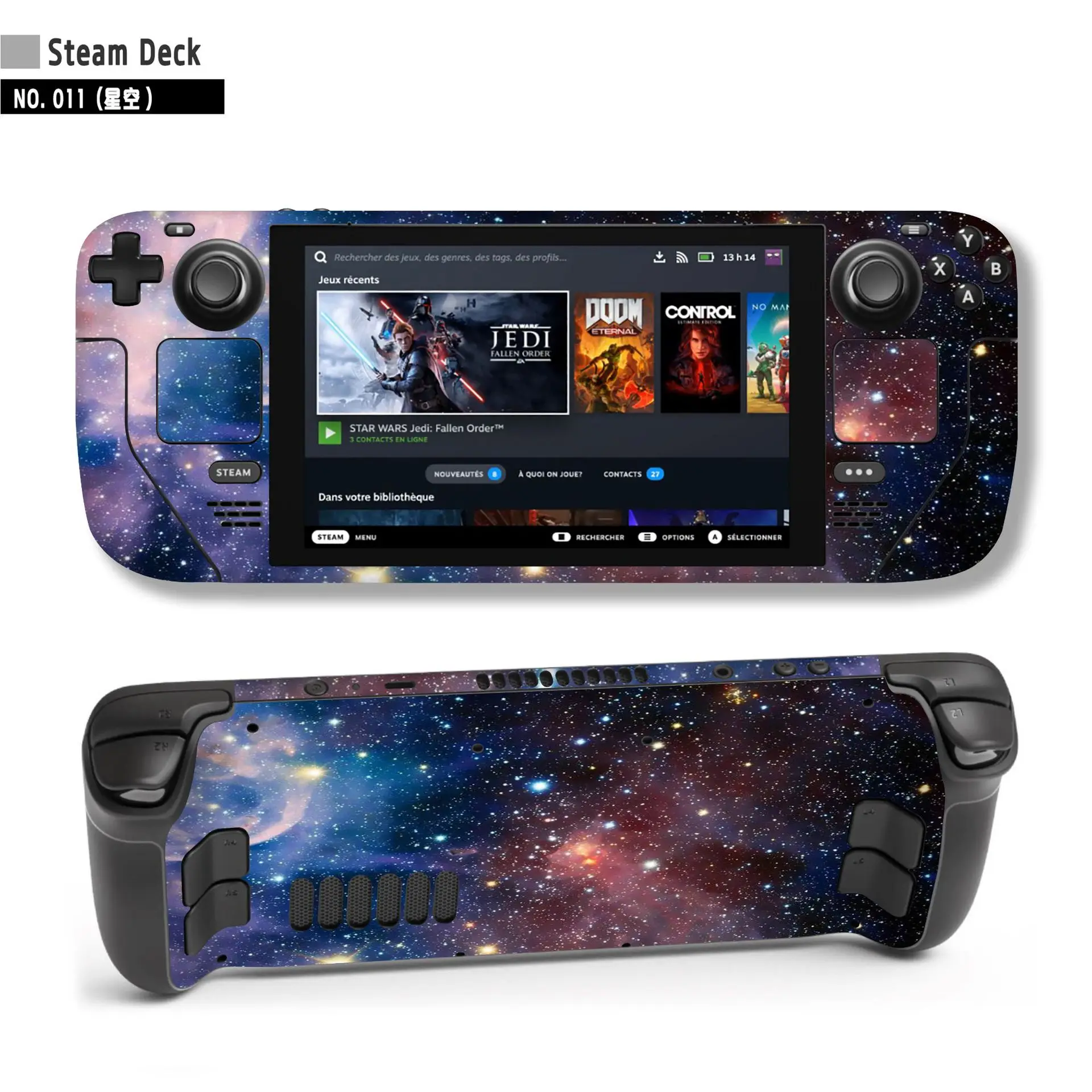 Autocollant de jeu en vinyle pour Console Steam Deck, couverture d'emballage pour Console de Valve