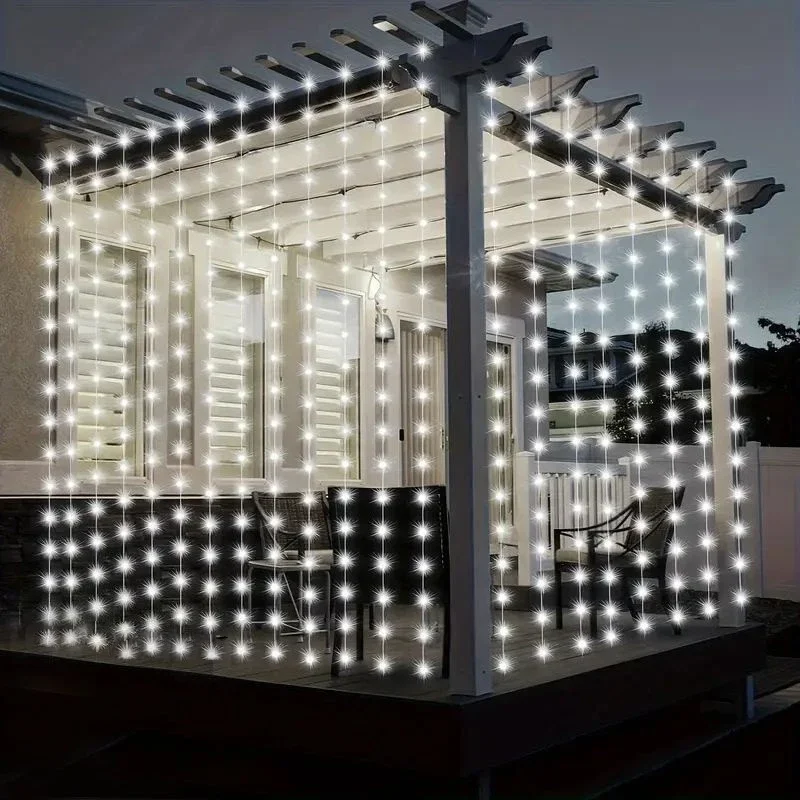 USB Curtain String Lights LED Light Holiday Wedding 8Modes Party Garden Fairy Lights Living Room Christmas Decorations for Home