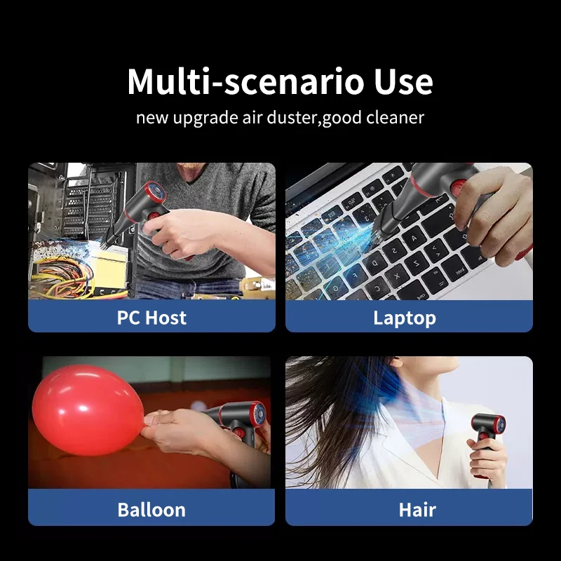 Compressed Air Duster Cordless Air Blower Electric Air Duster 8000mAh/40,000RPM