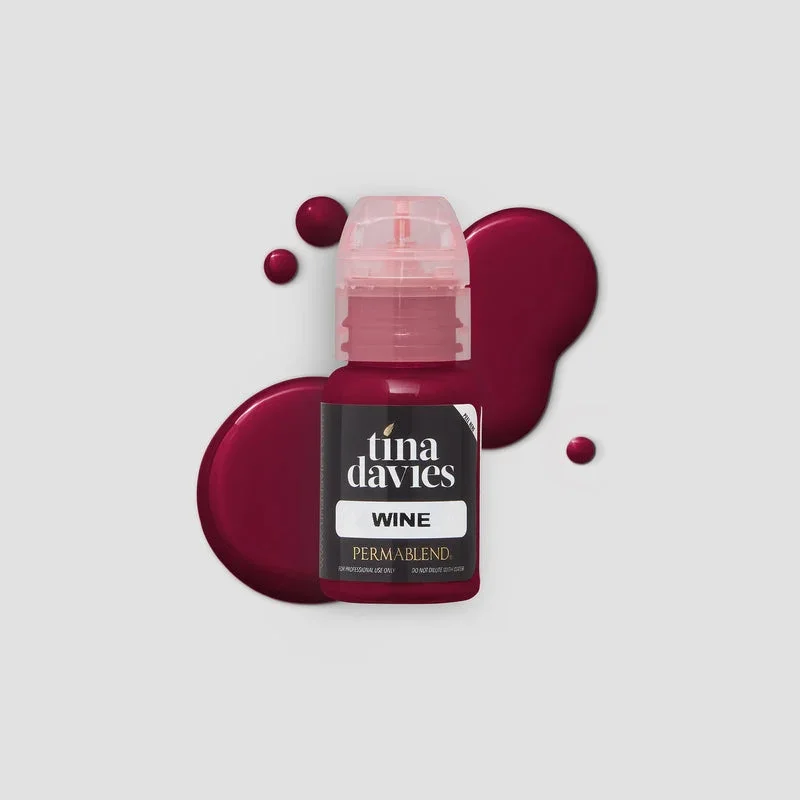 

Perma Blend Tina Davies Wine Red Ink Tattoo Supplies Accessories Make Up Eyeliner Color 15ml 1/2 Oz Body Mixing Beauty PMU Safe