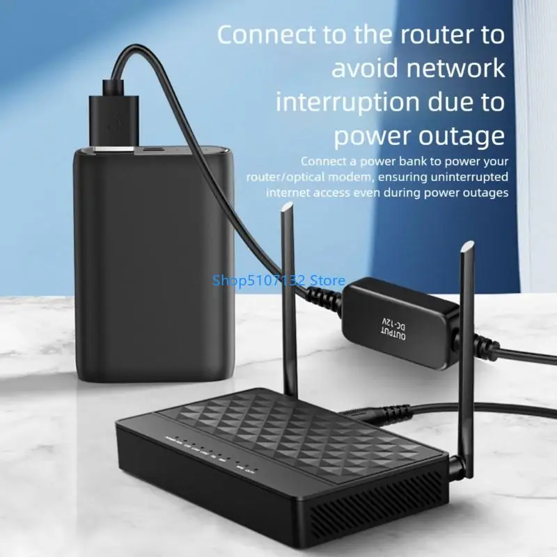 87HD Efficient 5V to 12V Converter Cable PVC USB to DC5.5mm Adapter for Mobile Power Applications Long Last Performances