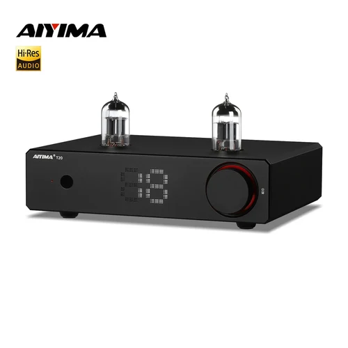 Preamplificador de tubo de vacío AIYIMA T20 ECC83 preamplificador totalmente equilibrado entrada RCA XLR estéreo HiFi DAC AMP salida de gatillo de 12V