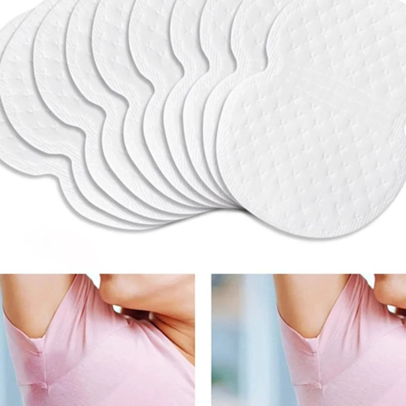 

20pcs/30pcs/50pcs/70pcs Underarm Sweat Pads, Washable Sweat Absorbing Guards, Dress Sweat Perspiration Pads Shield