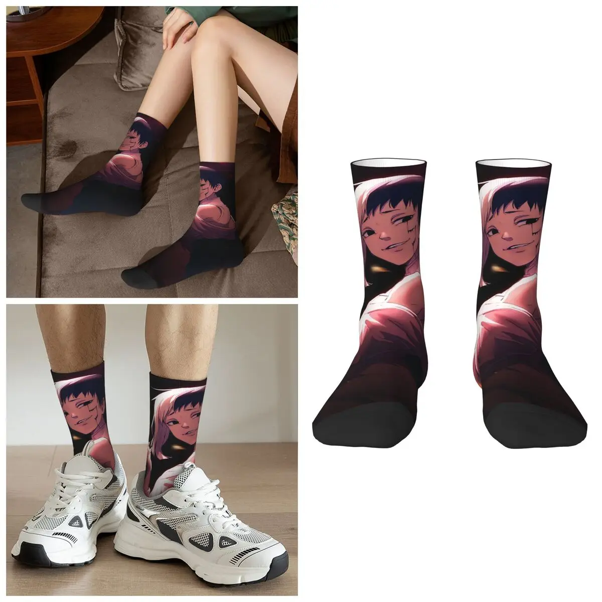 

Gen Asagiri Dr Stone Apan Anime Socks Harajuku High Quality Stockings All Season Long Socks Accessories for Man's Woman's Gifts