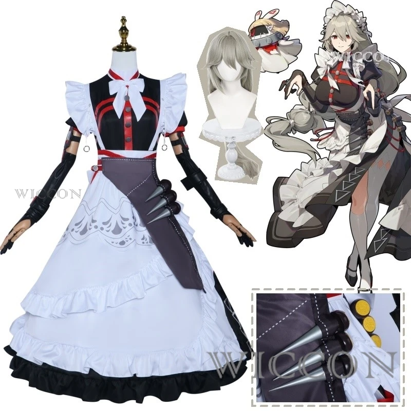 

Zenless Zone Zero Alexandrina Sebastiane Rina Cosplay Costume Wig Maid Dress Uniform Victoria Housekeeping Halloween Party Women