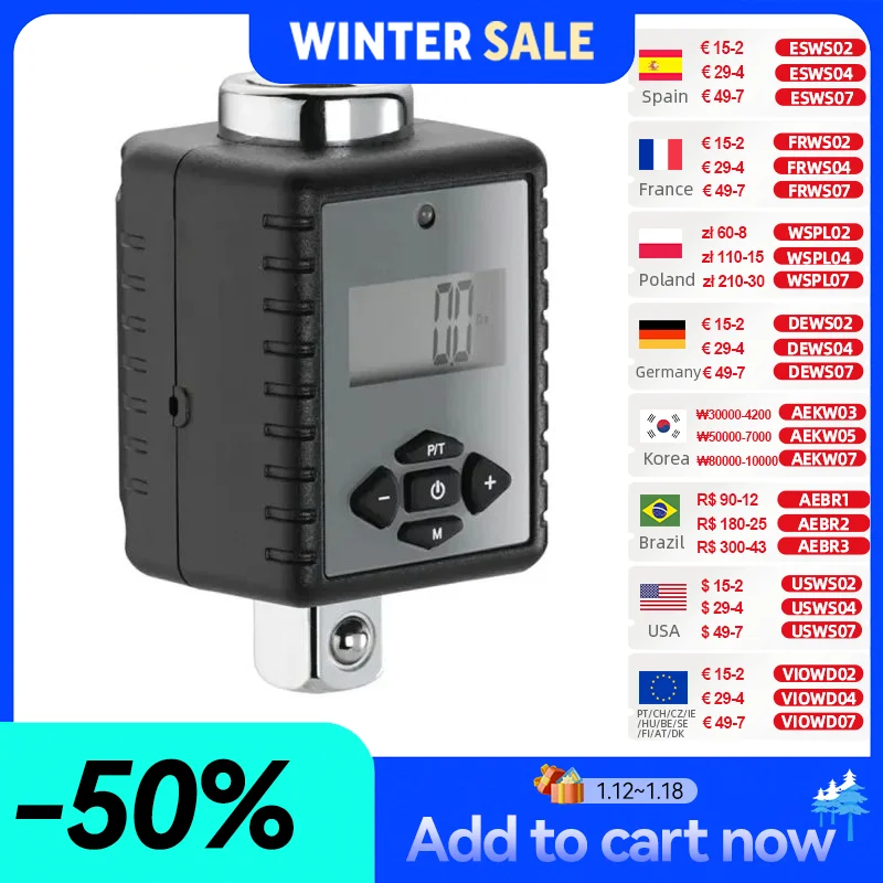 ALLSOME Digital Torque Wrench 1/2