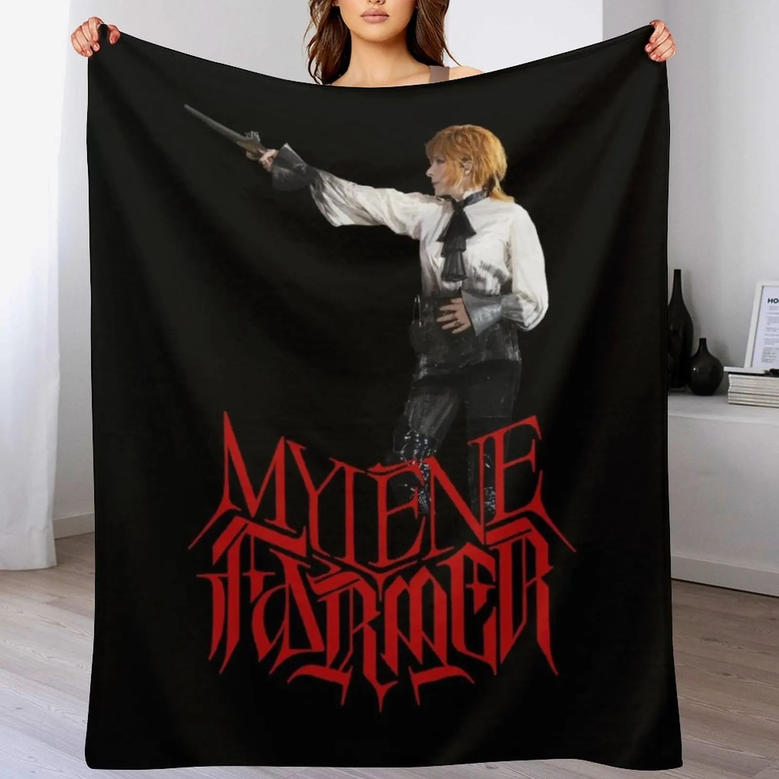 Mylène Farmer Nevermore 2024 Throw Blanket Flannel wednesday Summer Blankets