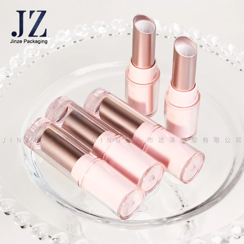 Transparent Pink Empty Lip Balm Tubes PP Lipstick Container Handmade Cosmetic Packing bottle 11.1mm lipgloss tubes Makeup tool