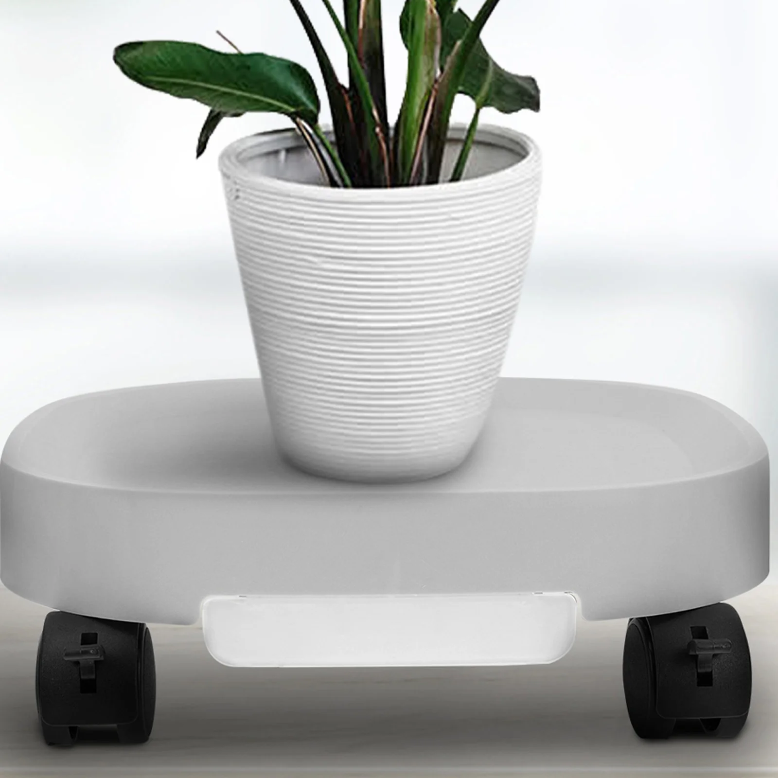 

Resin Flowerpot Tray Planter St Bonsai Shelf Mobile Plant Rack Indoor Succulent Container Water Storage Wheel Base