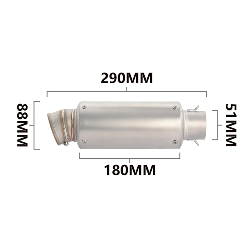 Slip On For ZONTES ZT 368G 368D 368M 368E 368K 2026 2027 Motorcycle Exhaust Modify Escape 51MM DB Killer Muffler Mid Link Pipe