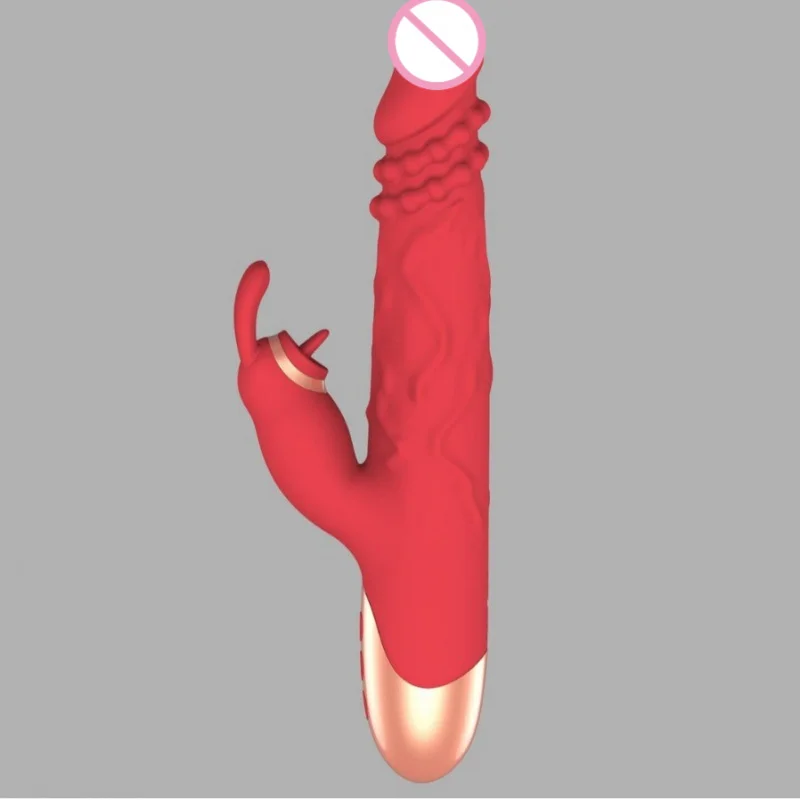 New Ai Yao Handheld Ten Frequency Vibrator10Frequent Tongue Licking Telescopic Vibrating Female Massage Sex Toy