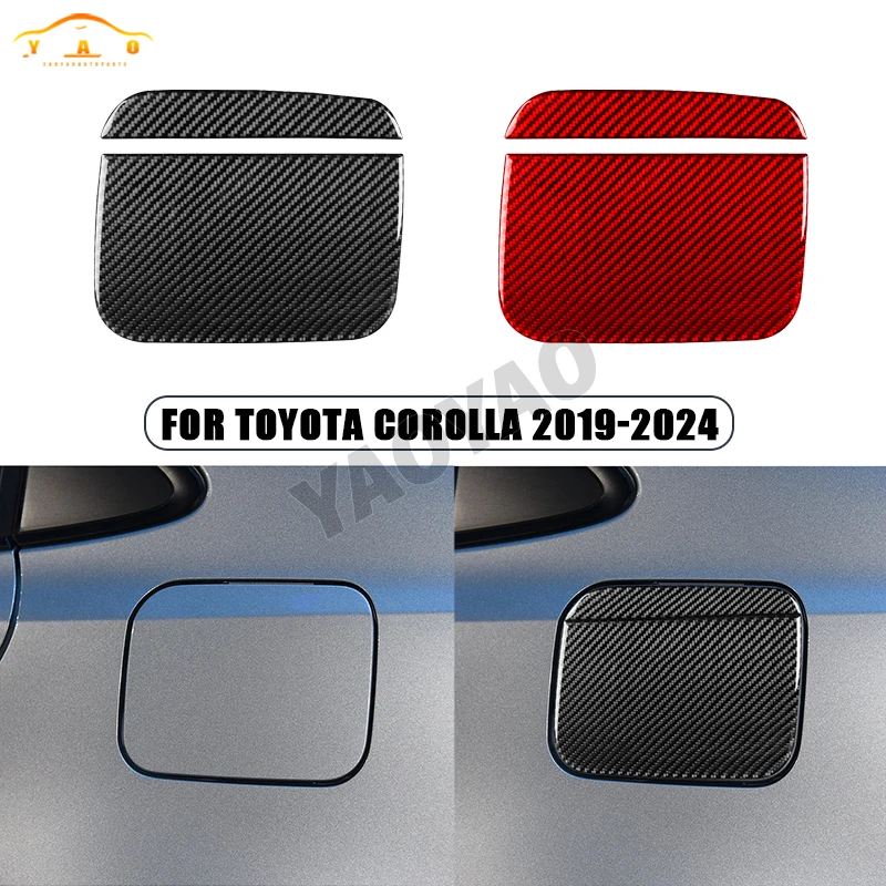 

Carbon Fiber For Toyota Corolla 2019 2020 2021 2022 2023 2024 Car Fuel Tank Protective Cover Trim Sticker