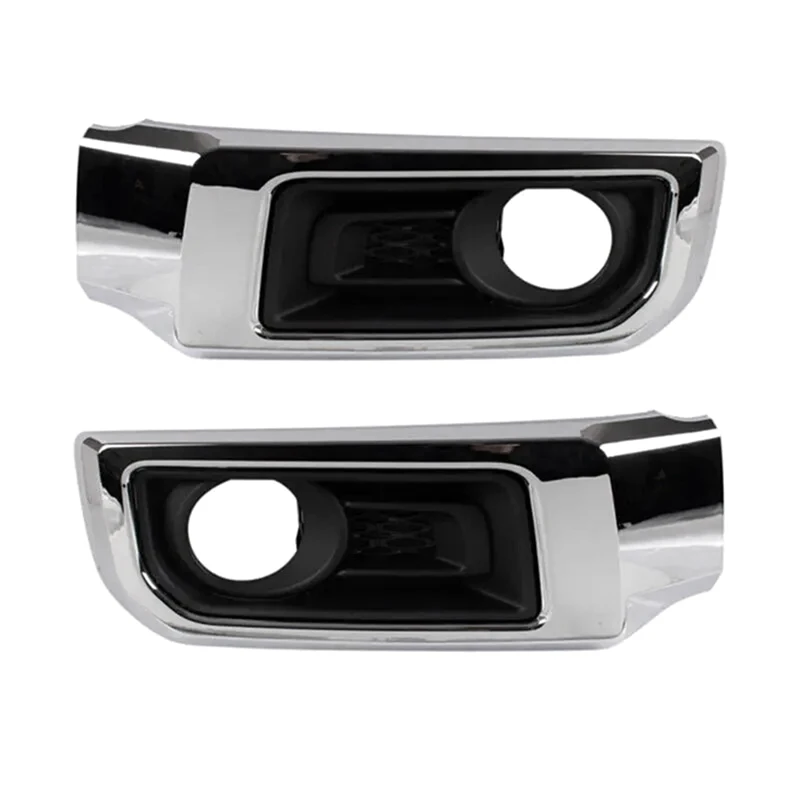 1Pair Car Front Bumper Fog Lamp Trim Cover Fog Light Grille Frame For Toyota 4Runner Limited 2014-2021 Replacement