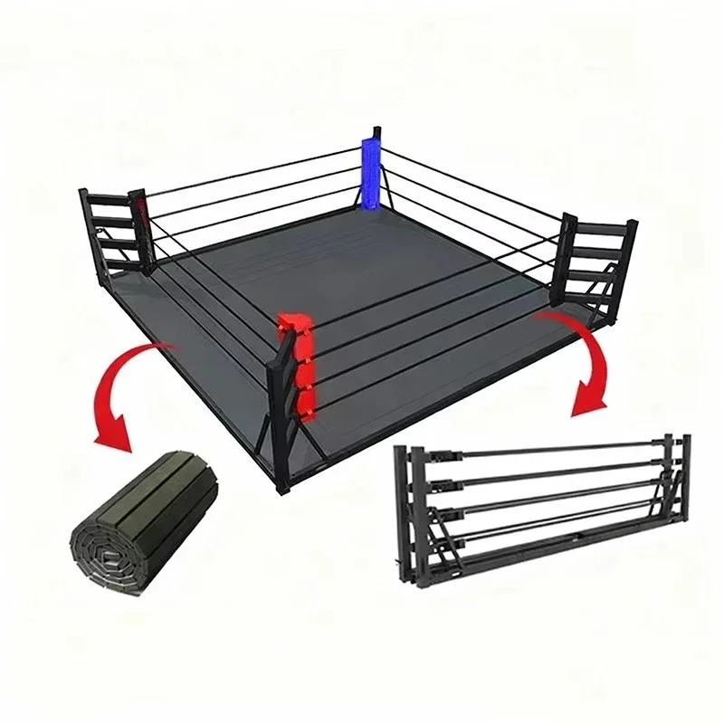 Foldable boxing ring: saves training space, easy to store and move, quick to assemble