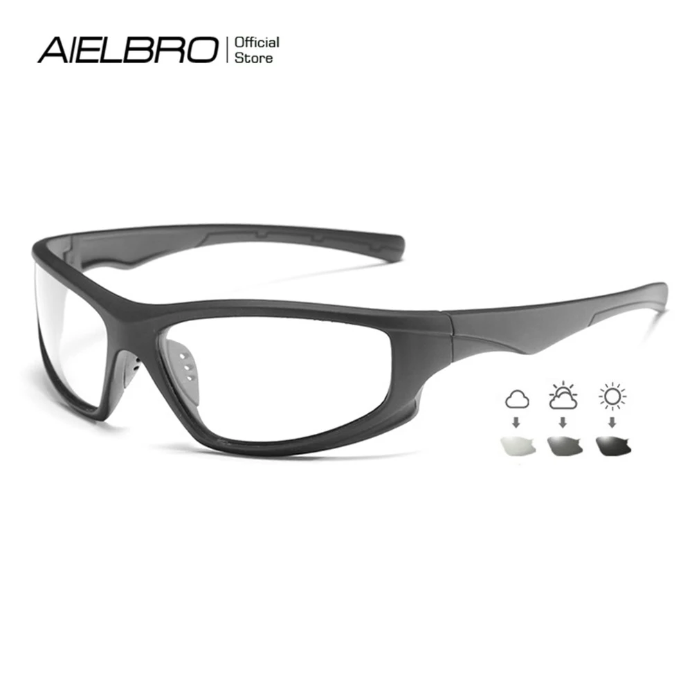 

AIELBRO Sunglasses Photochromic Cycling Glasses Outdoor Sports MTB Bicycle Bike Glasses Cycling Eyewear Polarizing Glasses 2020