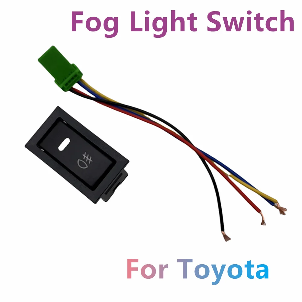 New Fog Light Switch Orange DC12V 1PCS 5-Pin ON-OFF Button For Toyota Camry Corolla RAV4 Land Cruiser 90 Highlander Lexus RX300