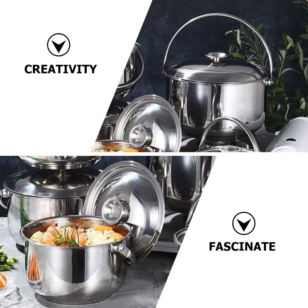 

Stainless Steel Cooking Pot 16cm Soup Ramen Multifunction Hot Pan Small Noodle Handles Stock Pots Mixing Bowls Metal Kitchen Bar